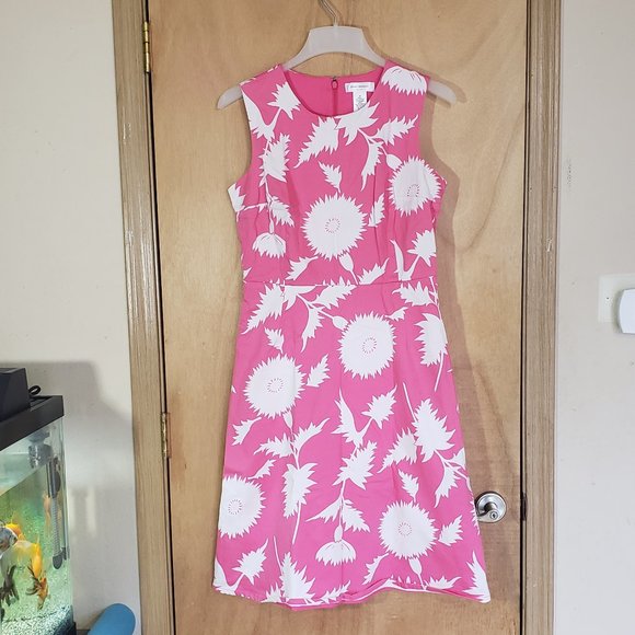 💜Isaac Mizrahi Size 10 Pink Flower Summer Dress - Picture 1 of 4